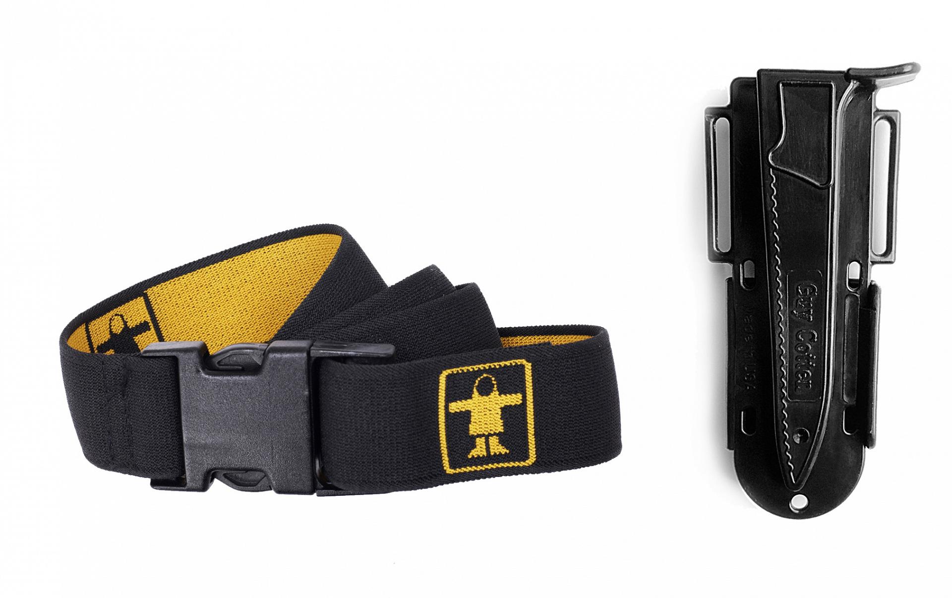 Elastic belt and knife holder