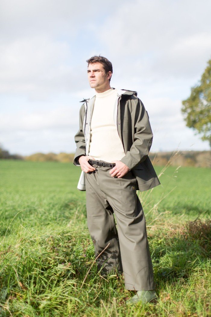 Pantalon BOCAGE glentex + veste ISODER vert GUY COTTEN